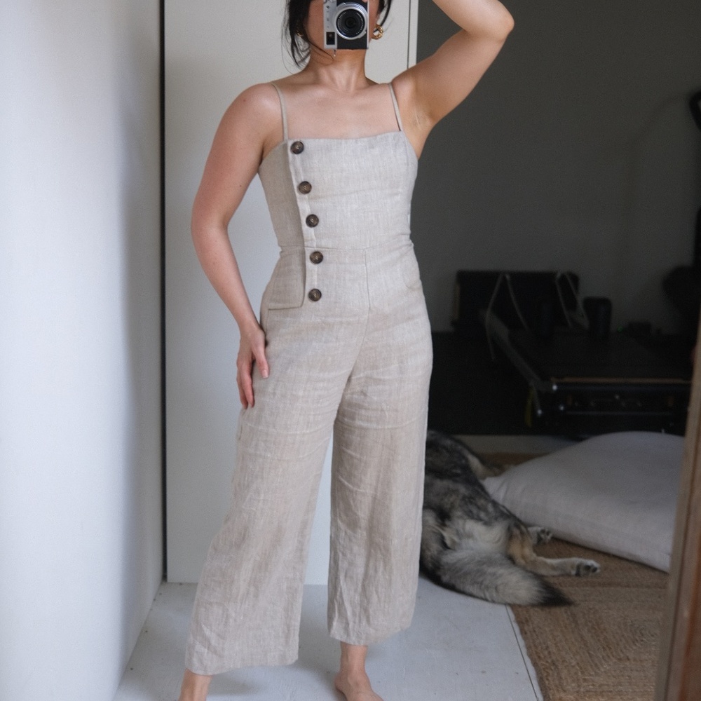 Reformation linen jumpsuit